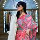 Digital Print Satin Crepe Saree with Soft Glossy Drape