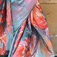 Digital Print Satin Crepe Saree with Soft Glossy Drape