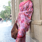 Digital Print Satin Crepe Saree with Soft Glossy Drape