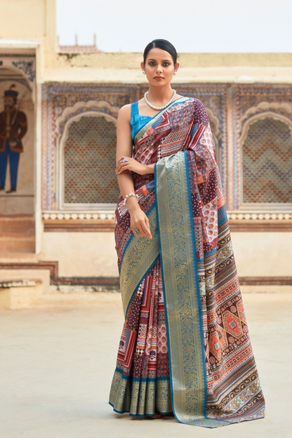 Dola Viscose Saree with Topclass Print - LaVante Fashion