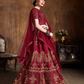Elegant Dori, Badla & Sequins Embroidered Lehenga Set