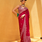 Daani Georgette Saree with Foil Print and Aqua Finish