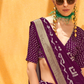 Daani Georgette Saree with Foil Print and Aqua Finish