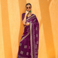 Daani Georgette Saree with Foil Print and Aqua Finish