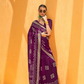 Daani Georgette Saree with Foil Print and Aqua Finish