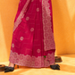 Daani Georgette Saree with Foil Print and Aqua Finish