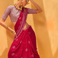 Daani Georgette Saree with Foil Print and Aqua Finish