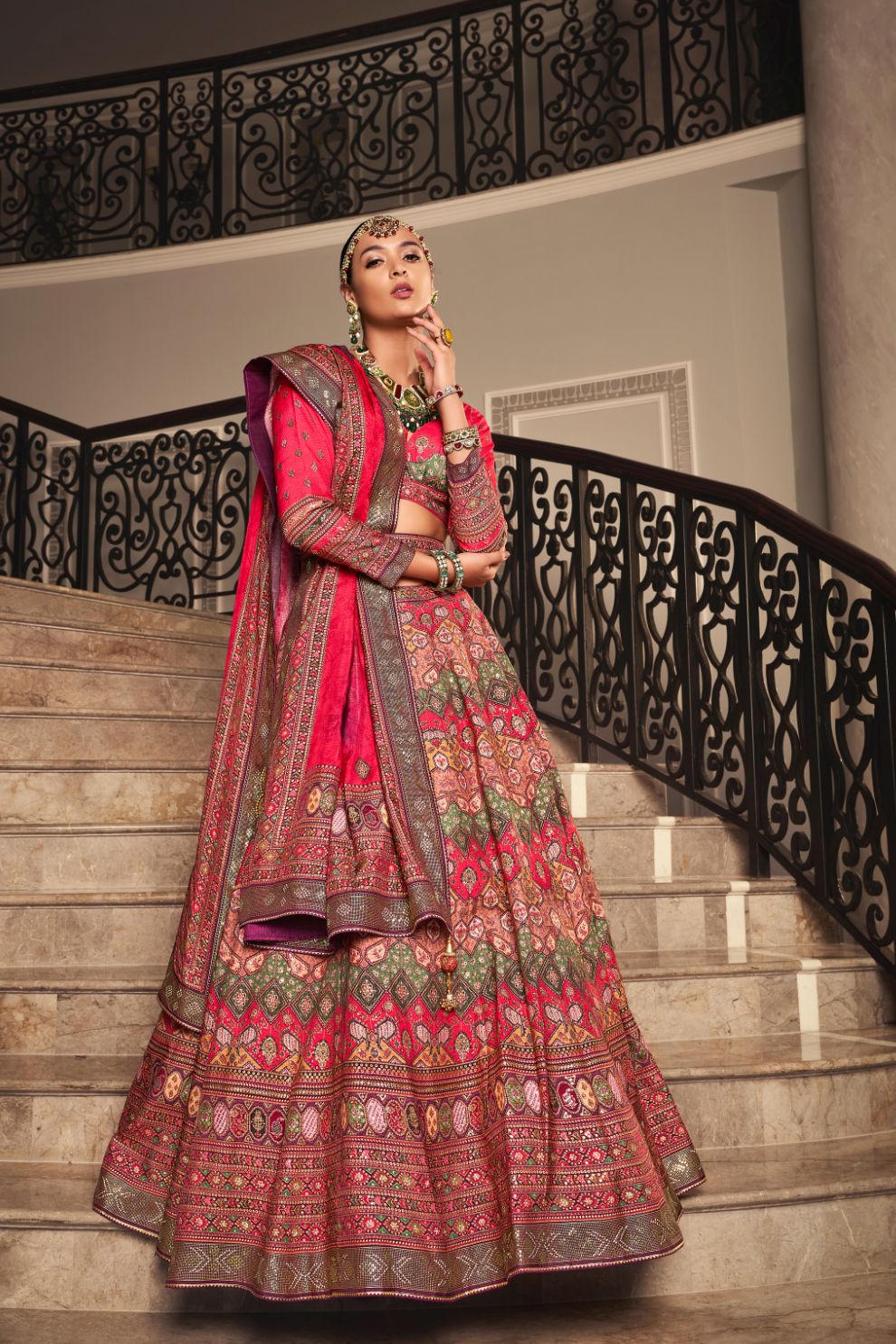 Reverie Banarasi Silk Lehenga with Exquisite Embroidery - LaVante Fashion