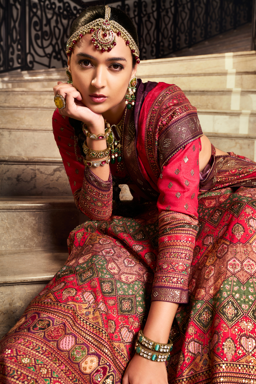 Reverie Banarasi Silk Lehenga with Exquisite Embroidery - LaVante Fashion