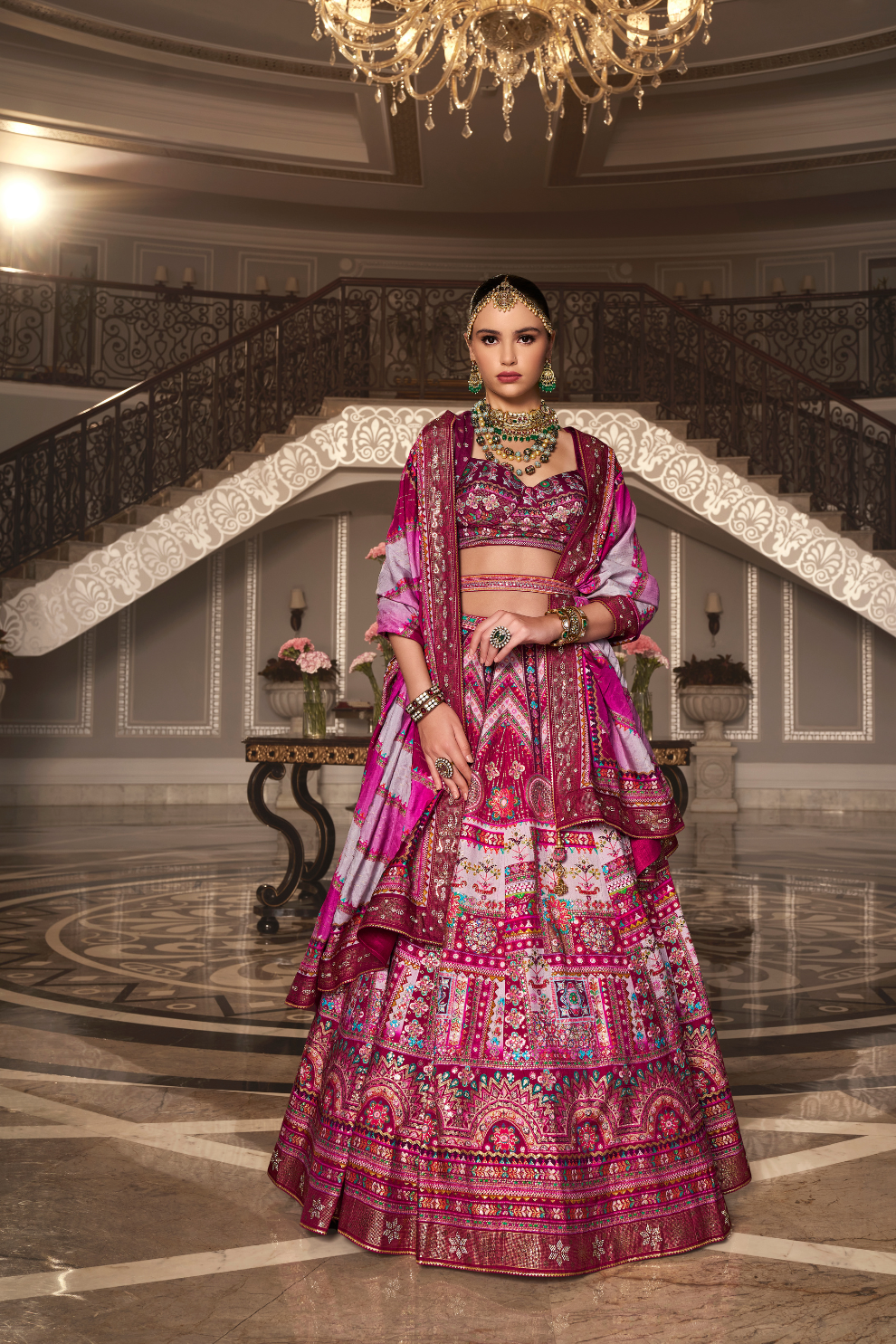 Reverie Banarasi Silk Lehenga with Exquisite Embroidery - LaVante Fashion