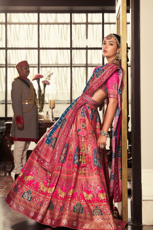 Reverie Banarasi Silk Lehenga with Exquisite Embroidery - LaVante Fashion