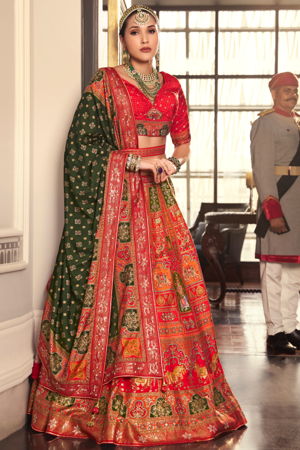 Reverie Banarasi Silk Lehenga with Exquisite Embroidery - LaVante Fashion