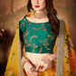 Breath-taking Floral Printed Organza Lehenga for Bridal Wear