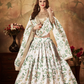 Breath-taking Floral Printed Organza Lehenga for Bridal Wear