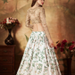Breath-taking Floral Printed Organza Lehenga for Bridal Wear