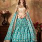 Breath-taking Floral Printed Organza Lehenga for Bridal Wear