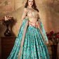 Breath-taking Floral Printed Organza Lehenga for Bridal Wear
