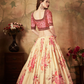 Breath-taking Floral Printed Organza Lehenga for Bridal Wear