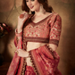 Breath-taking Floral Printed Organza Lehenga for Bridal Wear
