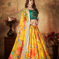 Breath-taking Floral Printed Organza Lehenga for Bridal Wear