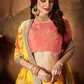 Breath-taking Floral Printed Organza Lehenga for Bridal Wear