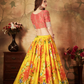 Breath-taking Floral Printed Organza Lehenga for Bridal Wear
