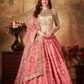 Breath-taking Floral Printed Organza Lehenga for Bridal Wear