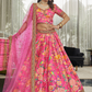Digital Printed Lehenga with Dori, Sequins & Stone Embellishments