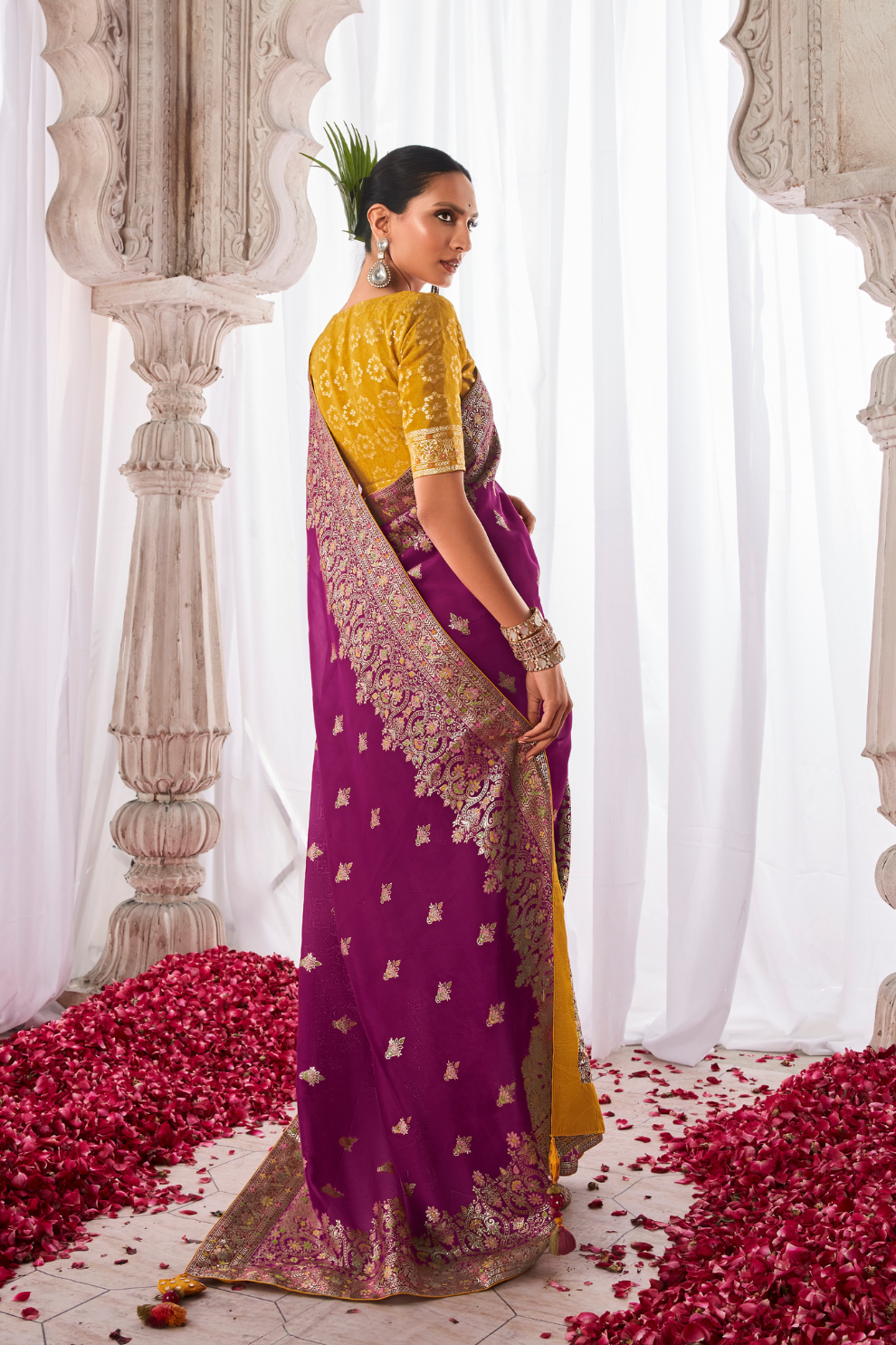 Pure Viscose Dola Silk Saree with Subtle Elegant Finish