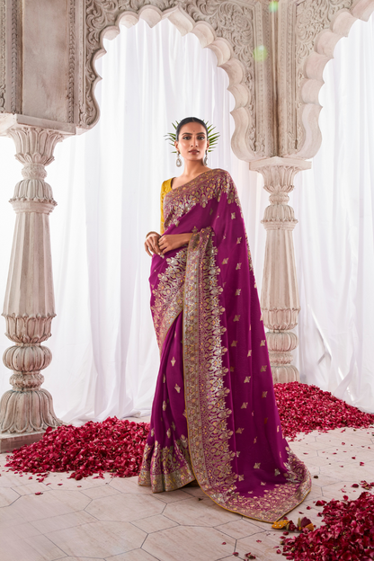 Pure Viscose Dola Silk Saree with Subtle Elegant Finish