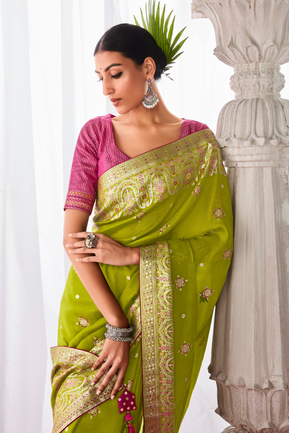 Pure Viscose Dola Silk Saree with Subtle Elegant Finish