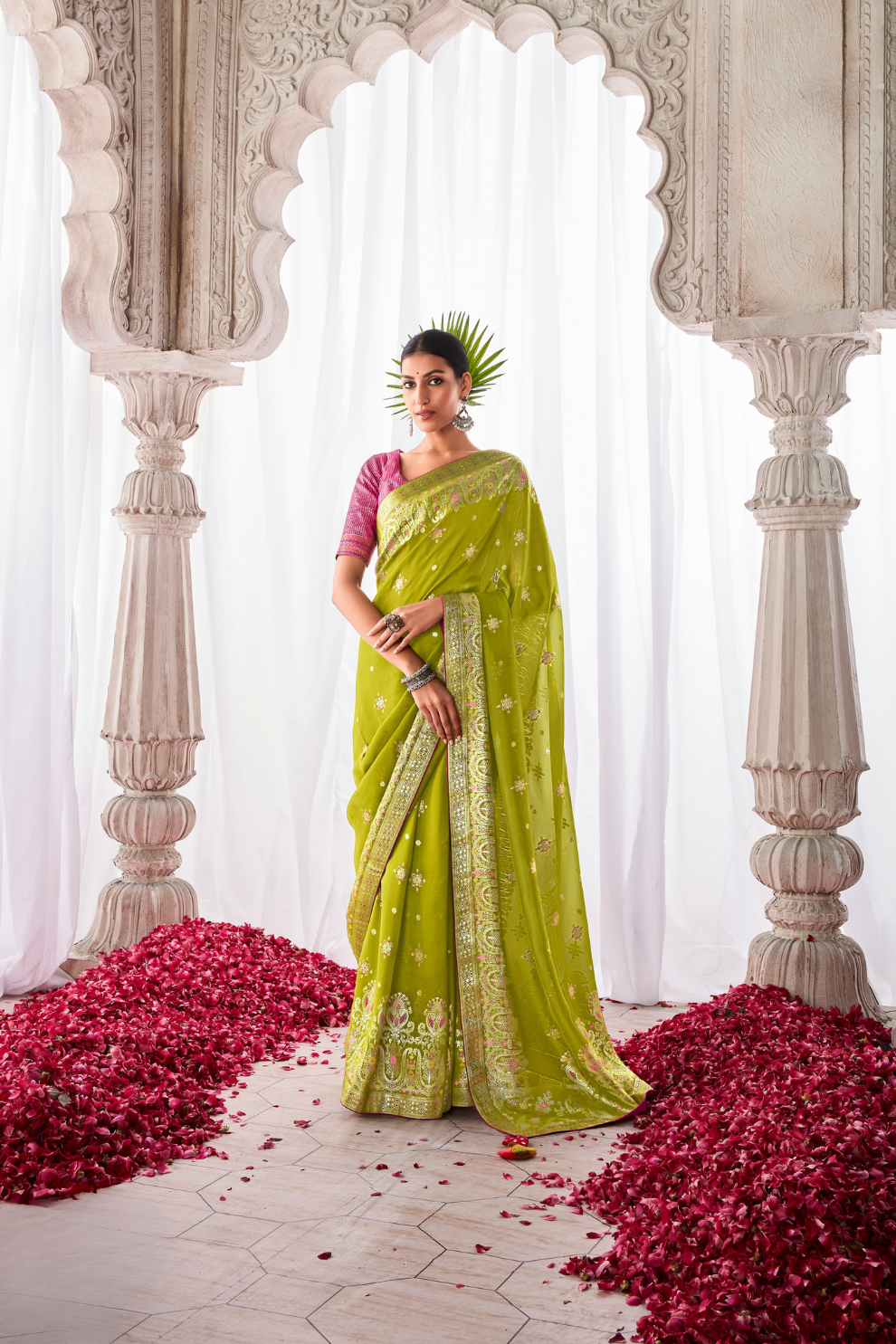 Pure Viscose Dola Silk Saree with Subtle Elegant Finish