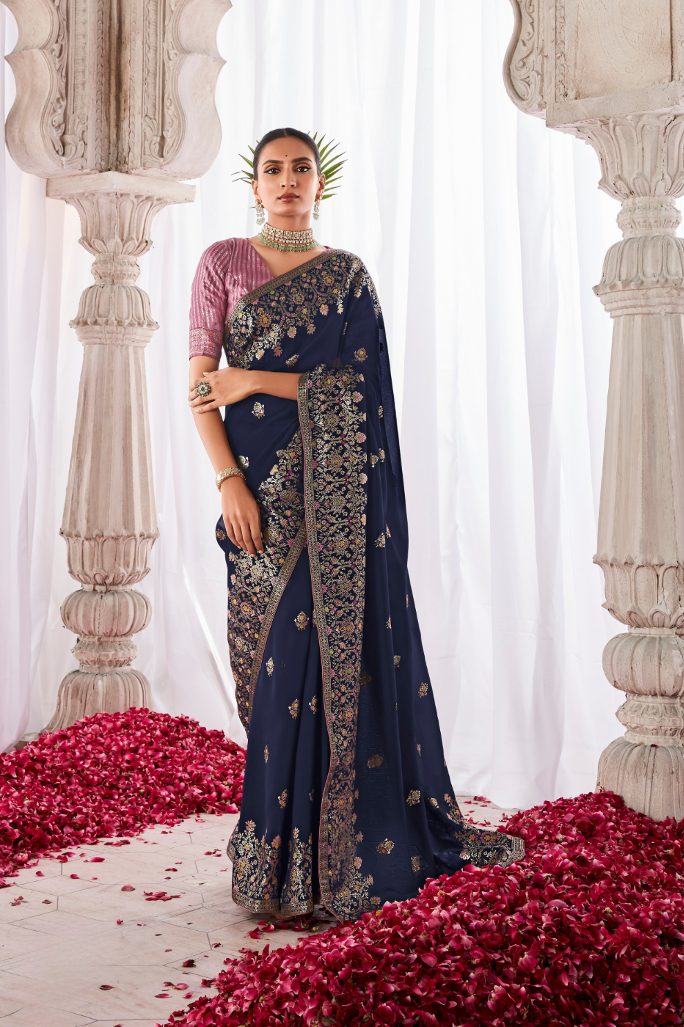 Pure Viscose Dola Silk Saree with Subtle Elegant Finish