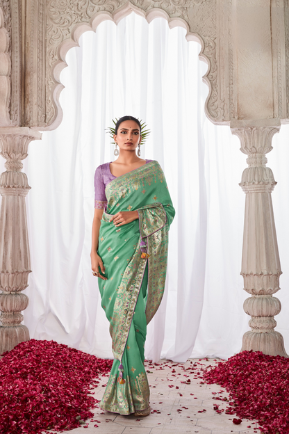 Pure Viscose Dola Silk Saree with Subtle Elegant Finish