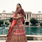Lehenga Choli de seda de diseñador en color azul turquesa, lista para usar, con brillo y detalles de espejo