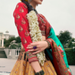 Lehenga Choli de seda de diseñador en color azul turquesa, lista para usar, con brillo y detalles de espejo