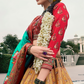 Lehenga Choli de seda de diseñador en color azul turquesa, lista para usar, con brillo y detalles de espejo