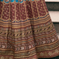 Lehenga Choli de seda de diseñador en color azul turquesa, lista para usar, con brillo y detalles de espejo