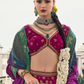 Lehenga Choli de seda de diseñador en color azul turquesa, lista para usar, con brillo y detalles de espejo