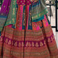 Lehenga Choli de seda de diseñador en color azul turquesa, lista para usar, con brillo y detalles de espejo