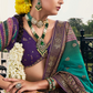Lehenga Choli de seda de diseñador en color azul turquesa, lista para usar, con brillo y detalles de espejo