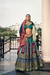 Lehenga Choli de seda de diseñador en color azul turquesa, lista para usar, con brillo y detalles de espejo