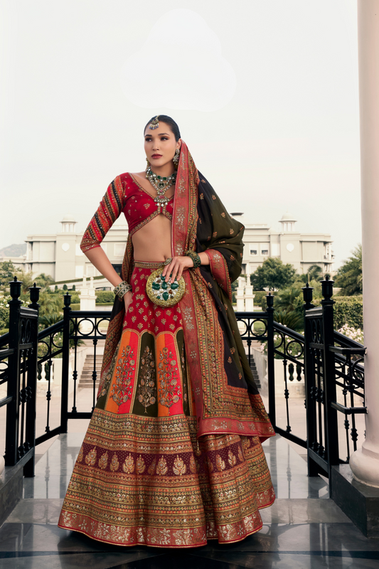 LAVANTE_FASHION_EBROIDERED_BANARASI_SILK_LEHENGA_4 - LaVante Fashion
