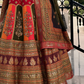Lehenga Choli de seda de diseñador en color azul turquesa, lista para usar, con brillo y detalles de espejo