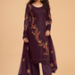 Designer Embroidered Pant Suit in Flowing Georgette