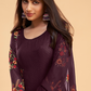 Designer Embroidered Pant Suit in Flowing Georgette