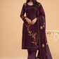 Designer Embroidered Pant Suit in Flowing Georgette