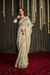 Elegance Embroidered Organza Silk Ensemble with Delicate Detailing