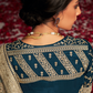 Elegance Embroidered Organza Silk Ensemble with Delicate Detailing