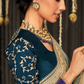 Elegance Embroidered Organza Silk Ensemble with Delicate Detailing